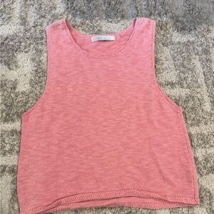 Free people beach Women's Pink Knit Swim Tank Top - Size M